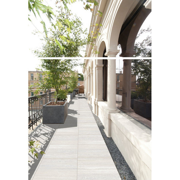 KRONOS Icon Travertine Pearl Paver 24" x 24" Porcelain Field Tile Wayfair